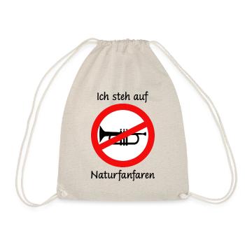 Lustiger Spruch Ich steh auf Naturfanfaren - Turnbeutel - Natur - Vorne