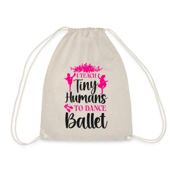 Ballet Dancer Dance Girl Ballerina - Turnbeutel - Natur - Vorne