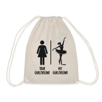 Ballet Dancer Dance Girl Ballerina - Drawstring Bag - nature - Front