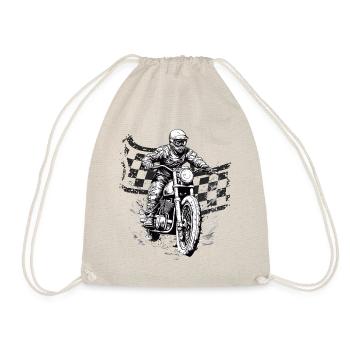 Motorcross Biker Motorrad Enduro Motorcross Dirt - Turnbeutel - Natur - Vorne