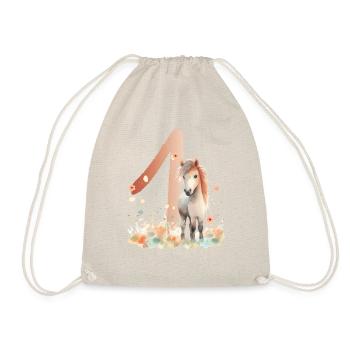1er anniversaire - Cadeau - Cheval mignon - Sac de sport léger - nature - Devant