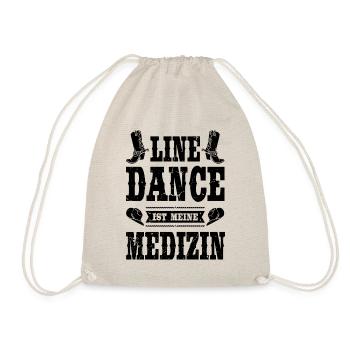 Line Dance Linedance tanzen Linedancing Geschenk - Turnbeutel - Natur - Vorne