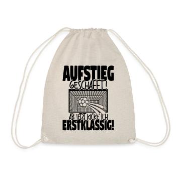 Einschulung Schulkind Fußball Schulanfang Geschenk - Turnbeutel - Natur - Vorne