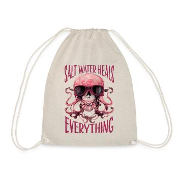 Octopus Skull Octopus Gift - Drawstring Bag - nature - Front