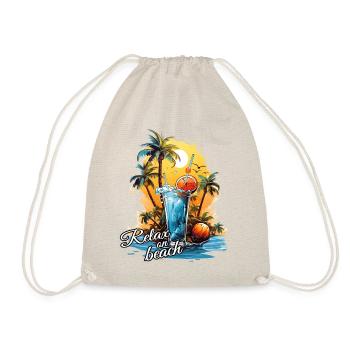 Summer Drink Cocktail Beach Holiday - Drawstring Bag - nature - Front