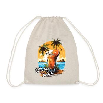 Relax on Beach Cocktail Beach Retreat - Drawstring Bag - nature - Front