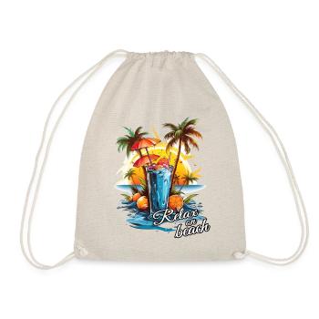 Relax on Beach Cocktail Beach Retreat - Drawstring Bag - nature - Front