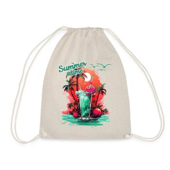 Summer Time Cocktail Beach Retreat - Drawstring Bag - nature - Front