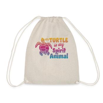 Sea Turtle Tortoise Watercolor My - Drawstring Bag - nature - Front