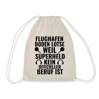Flughafen Bodenlotse Marshaller Beruf Luftfahrt - Turnbeutel - Natur - Vorne