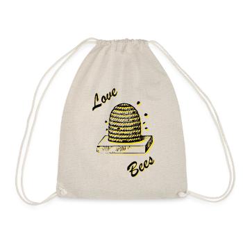 Abeilles d’amour en noir jaune - Sac de sport léger - nature - Devant