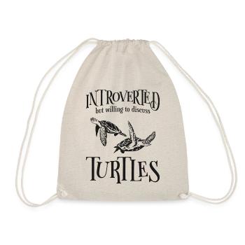 Sea Turtle Tortoise Introverted - Turnbeutel - Natur - Vorne