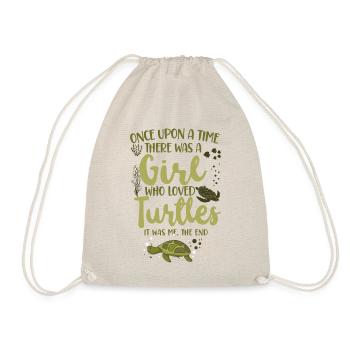 Sea Turtle Tortoise Once Upon A - Drawstring Bag - nature - Front