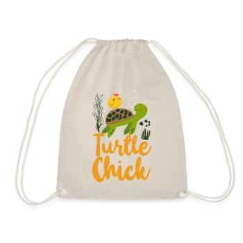 Sea Turtle Tortoise Chicken Turtle - Turnbeutel - Natur - Vorne