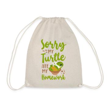 Sea Turtle Tortoise Sorry My - Drawstring Bag - nature - Front