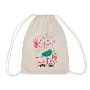 Sea Turtle Tortoise This Girl - Drawstring Bag - nature - Front