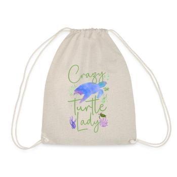 Sea Turtle Tortoise Watercolor - Drawstring Bag - nature - Front