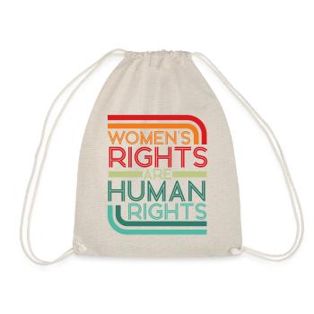 Feminist Retro Women's Rights Are - Turnbeutel - Natur - Vorne