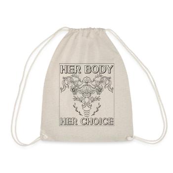 Feminist Her Body Her Choice - Turnbeutel - Natur - Vorne