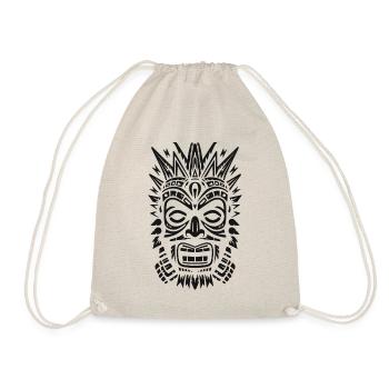 Tribal Tiki Maori Masque Polynésien Rétro Polynésien - Sac de sport léger - nature - Devant