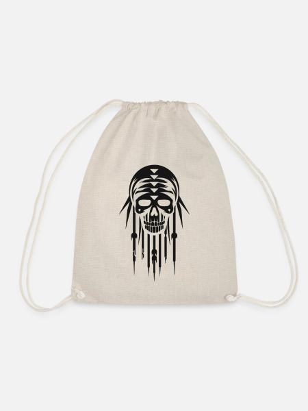 Skull Tribal Tiki Rétro Masque - Sac de sport léger - nature