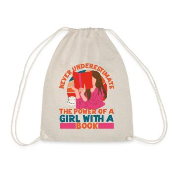Feminist Never Underestimate The - Drawstring Bag - nature - Front