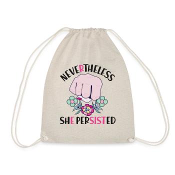 Feminist Nevertheless She - Drawstring Bag - nature - Front