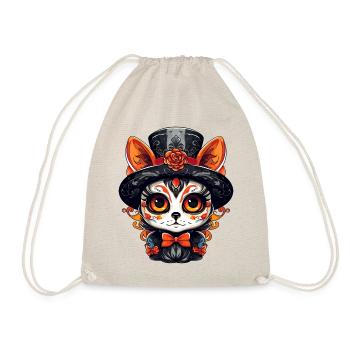 Mexikanische Ringelblume Katze 3 - Turnbeutel - Natur - Vorne