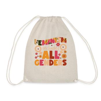 Feminist Feminism Includes All - Drawstring Bag - nature - Front