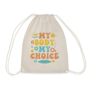 Feminist My Body My Choice - Drawstring Bag - nature - Front
