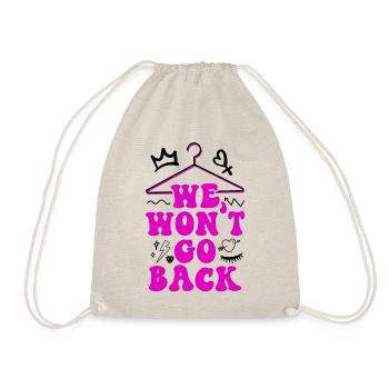 Feminist We Won't Go Back - Turnbeutel - Natur - Vorne