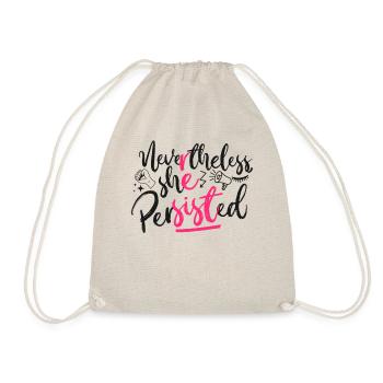 Feminist Nevertheless She - Drawstring Bag - nature - Front