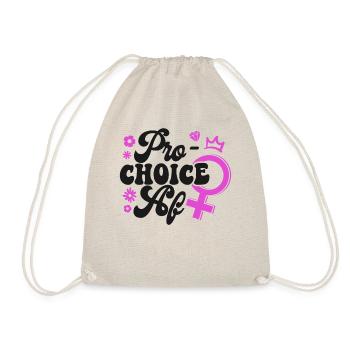 Feminist Pro-Choice Af - Drawstring Bag - nature - Front