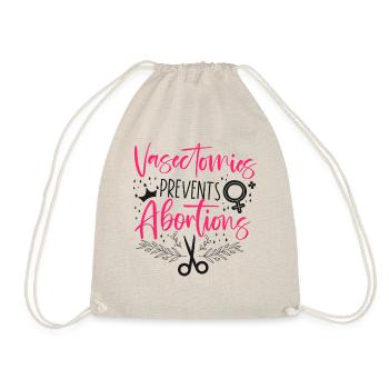 Feminist Vasectomies Prevents - Drawstring Bag - nature - Front
