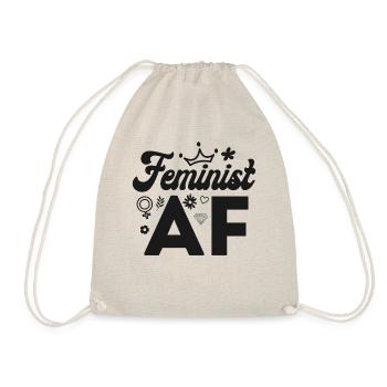Feminist Feminist Af - Drawstring Bag - nature - Front