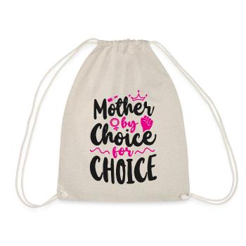 Feminist Mother By Choice For - Drawstring Bag - nature - Front
