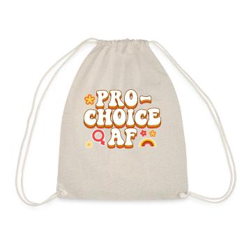Feminist Pro-Choice Af - Drawstring Bag - nature - Front