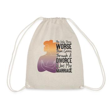 Happy Divorce Party The Only Thing - Turnbeutel - Natur - Vorne