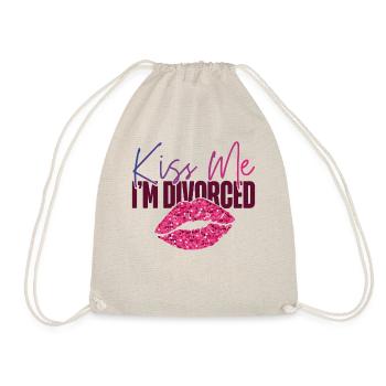 Fête de divorce heureuse Embrasse-moi je suis - Sac de sport léger - nature - Devant