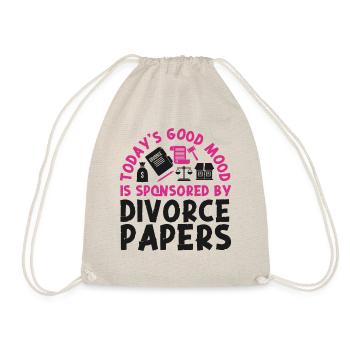 Happy Divorce Party Today's Good - Turnbeutel - Natur - Vorne