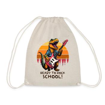Retour à l’école Rétro Dino T-Rex - Sac de sport léger - nature - Devant