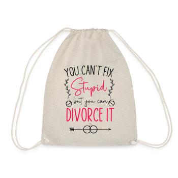 Happy Divorce Party You Can't Fix - Turnbeutel - Natur - Vorne