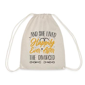 Happy Divorce Party ... And She Lived - Drawstring Bag - nature - Front