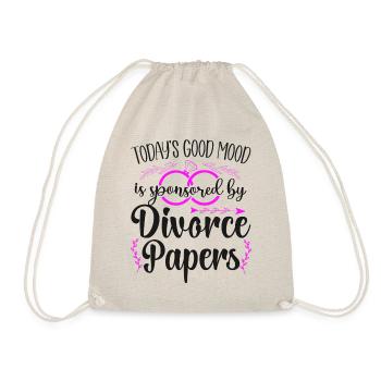 Happy Divorce Party Today's Good - Turnbeutel - Natur - Vorne