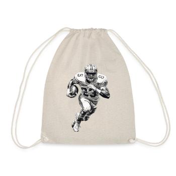 American Football Player Sports Gift - Drawstring Bag - nature - Front