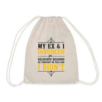 Bonne fête de divorce Mon ex et moi - Sac de sport léger - nature - Devant