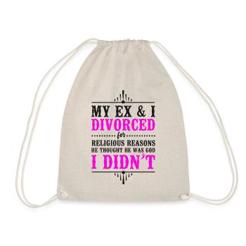 Bonne fête de divorce Mon ex et moi - Sac de sport léger - nature - Devant