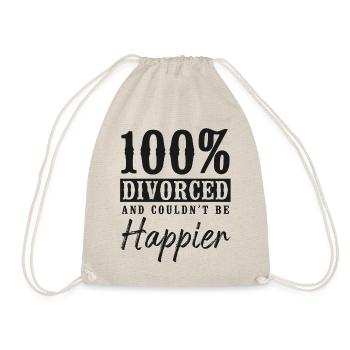 Happy Divorce Party 100% Divorced - Drawstring Bag - nature - Front