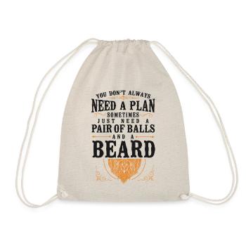 Beard Lover Bearded Man Ginger - Drawstring Bag - nature - Front