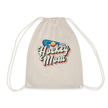 Field Hockey Mom Retro Hockey Mom - Drawstring Bag - nature - Front